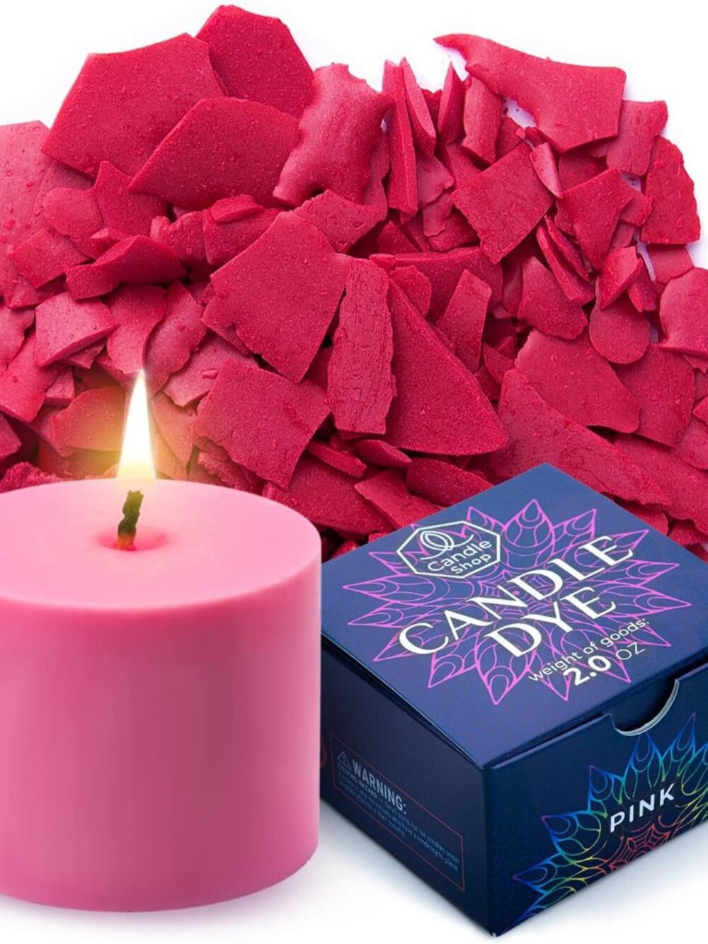 Pink Candle Dye 2 oz for Soy Candle Making – Wax Color Chips